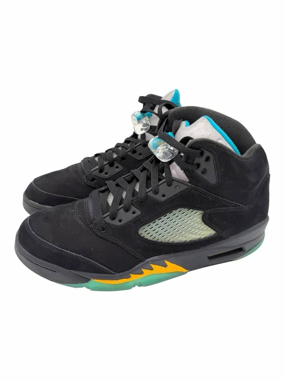 Nike Air Jordan 5 Retro DD0587-047 Basketball Shoes Black Aqua Men's - Size 10.5